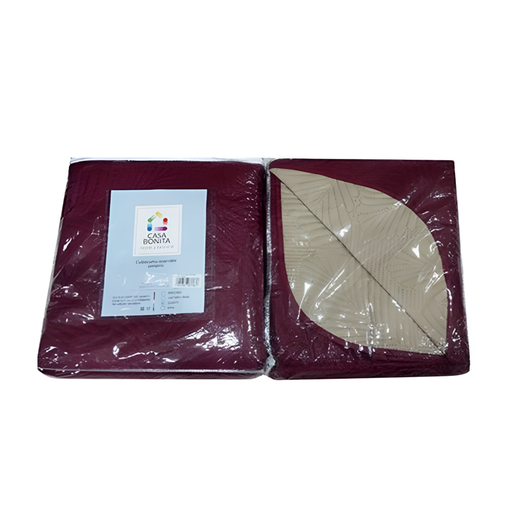 [145197] Sobrecama para queen hojas reversible varios colores