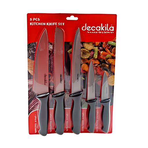 [144160] Cuchillos 5pc mango plastico para cocina decakila tt110b