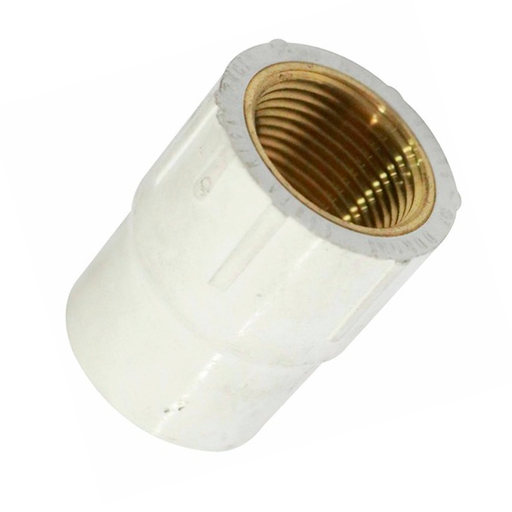 [65285] Adaptador pvc hembra 1/2" con rosca de metal durman