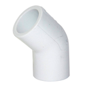 Codo pvc 1.1/2"x45 sin rosca inyectable blanco