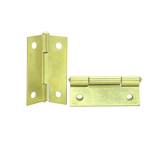 [10623] Bisagra china pesada 2"x1.5" con tornillos dorado