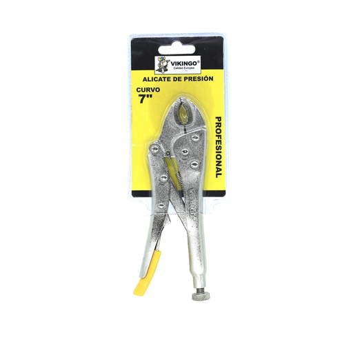 [23452] Llave perra 7" curva vikingo h-102002 cromo pulido