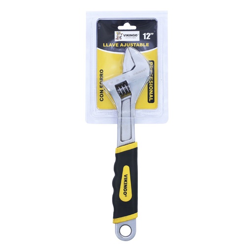 [23477] Llave ajustable 12" vikingo 300065n forro amarillo/negro