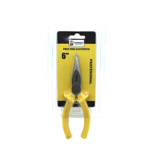[23487] Tenaza punta 6" vikingo 8/101100 forro amarillo