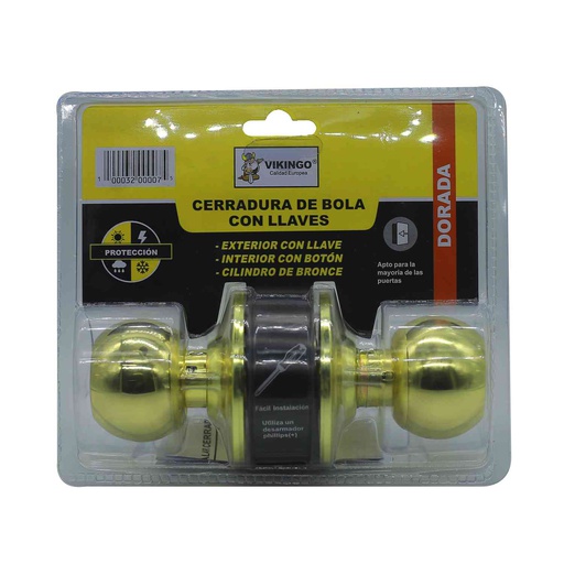 [29629] Llavin pelota vikingo con llave et-pb dorado