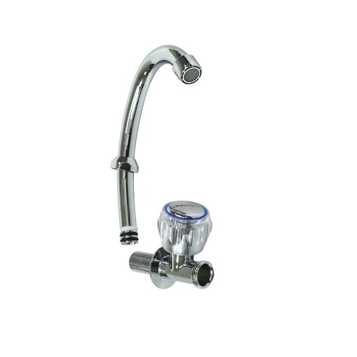 [34657] Llave individual lavamanos 1/2" vikingo perilla acrilica 8/kfasl