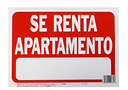 Rótulo plástico "se renta apartamento" 20662