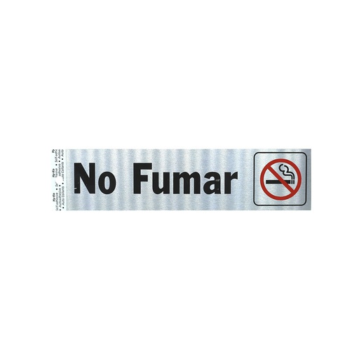 [38430] Rotulo aluminio autoadherible "no fumar" 2x8" 20805