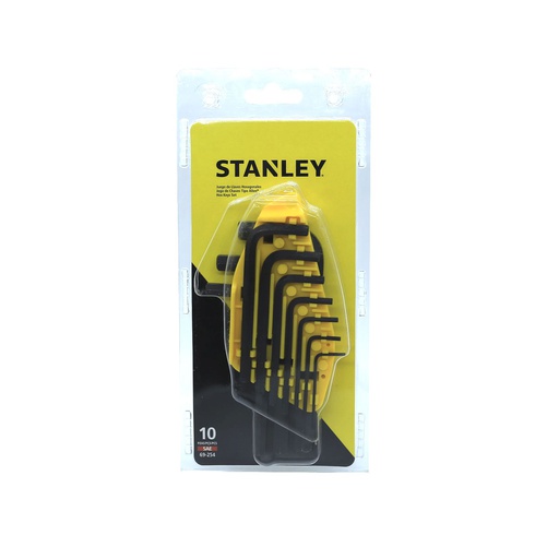 [38829] Llaves allen. 10pc 1/16-3/8" stanley 69-254