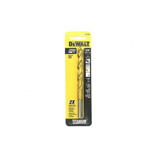 [39303] Broca hierro 3/8" titanio dewalt dw1324