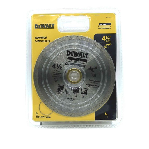 [42866] Disco diamantado cortar concreto 4.1/2" dw47451hp dewalt
