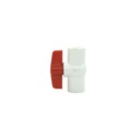 Valvula balin 1/2" pvc con r osca perilla roja m 107-133