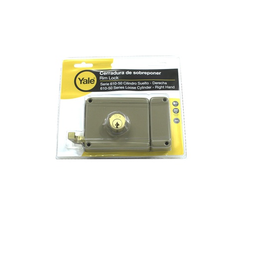 [58181] Llavin doble seguro yale der 610-50mm bg