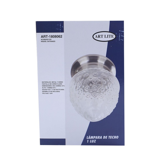 [67044] Lámpara de techo 1l lumi 5040-4/1808062 satinada