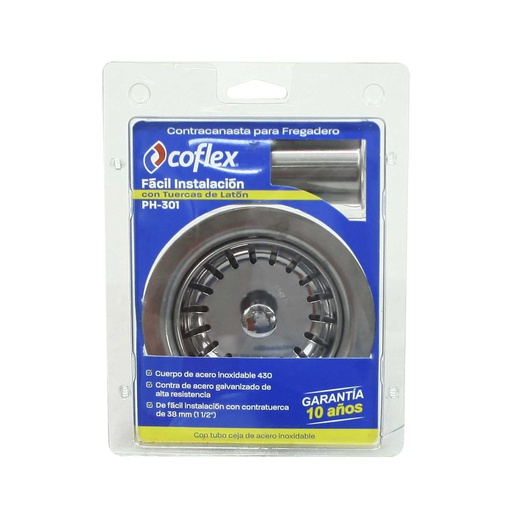 [70052] Desague lavatrasto 3.1/2" con guia ph-301