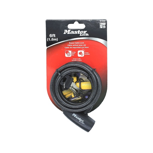[76536] Candado cable master 6' forro plastico 8126d