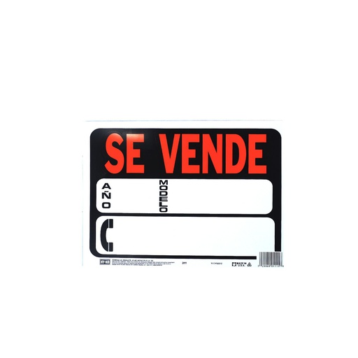[77381] Rotulo plastico "se vende" auto 3111