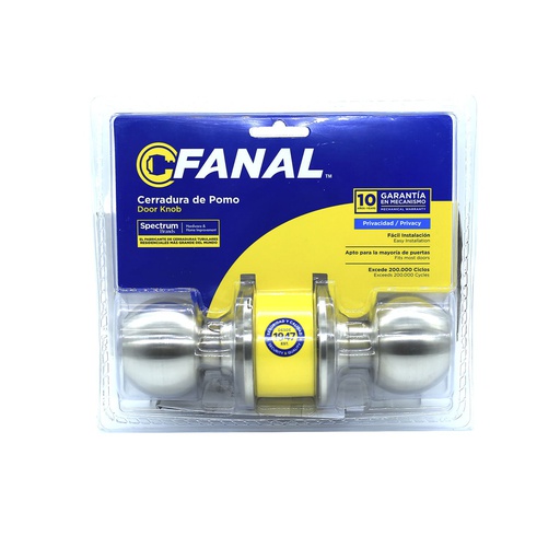 [80651] Llavin pelota fanal sin llave 90430-006 satinado