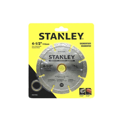 [82445] Disco diamantado cortar concreto 4.1/2"  sta47452l