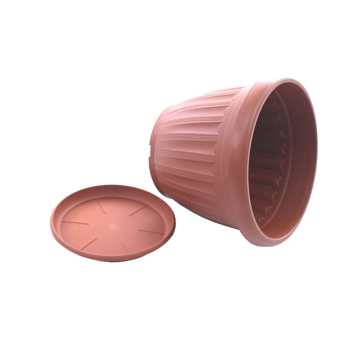 [87519] Macetera plastica red 26x20cm sin base terracota