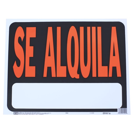 [90346] Rotulo plastico "se alquila" 37x47cm 21402