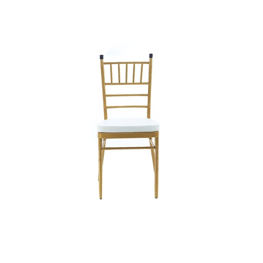 [101507] Silla metal con cojín 92x43x40cm tiffany dorado