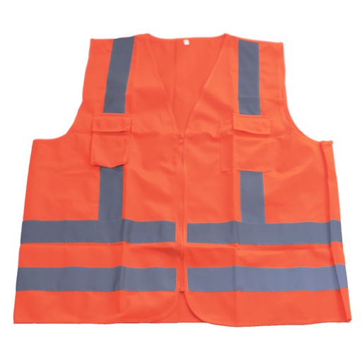 [106134] Chaleco reflect xxxl con bolsas lm-v015 anaranjado / gris