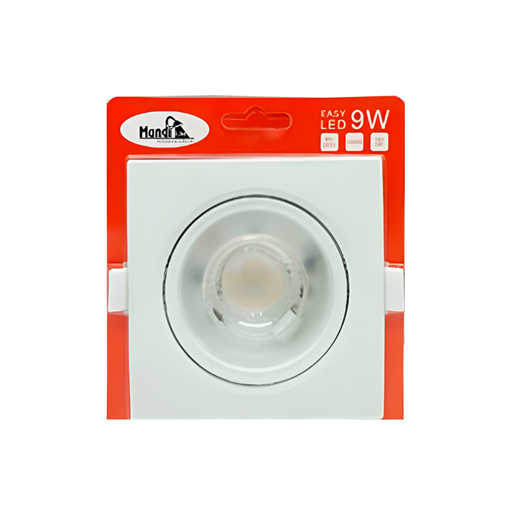 [143060] Lamparaara de panel empotrada led 1l 9w 9cm 6500k cuadrada