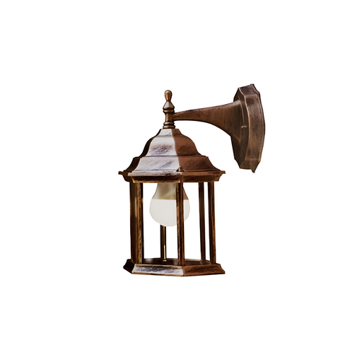 [143161] Lampara pared exterior 1l 40w 17x35cm l-404 bronce