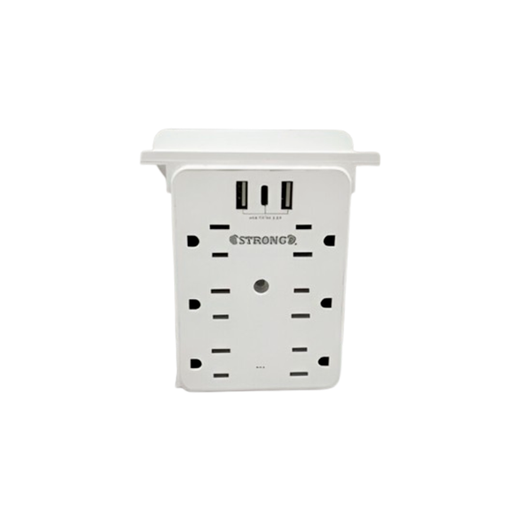 [144839] Protector de voltaje 6 sal 2usb+1 tipo c