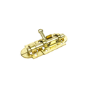 Pasador induma 2" c.18 con tornillo dorado bte