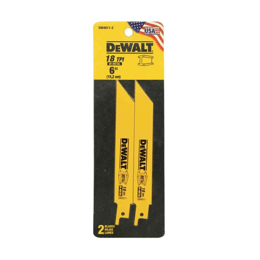 [12174] Repuesto hoja reciproca 18tpi 6" dewalt dw48112