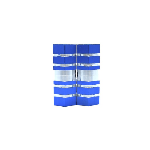 [30581] Soporte o estribo 3/8" 6lin kwb-04 cromo pulido/azul