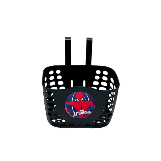 [135716] Canasta bici plastica para niño spider-man negro
