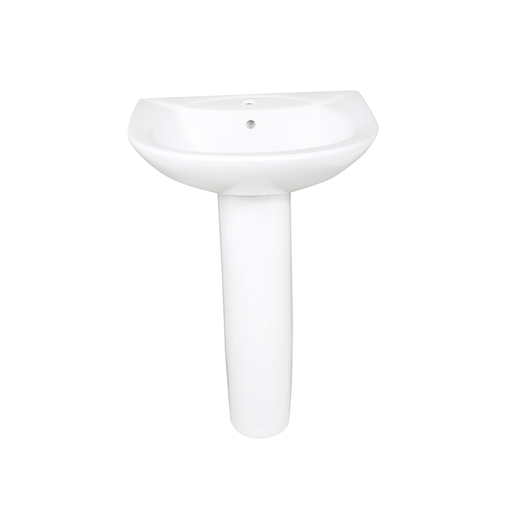 [138588] Lavamano ceramica luigi con pedestal 62x46x87cm blanco