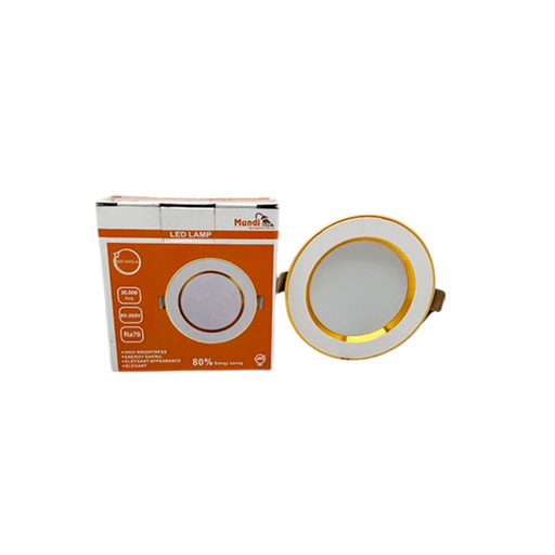 [142392] Lampara empotrable led 6w 3000k mundi-lite blanco dorado
