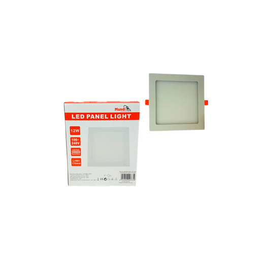 [94024] Lampara panel empotrable led 12w 6500k cuadrado blanco