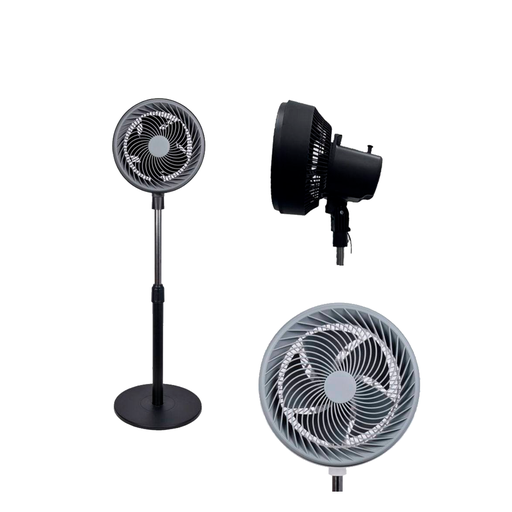 [138766] Ventilador pedestal 10" 5a 110v f-1003 blanco negro