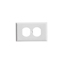 Placa plastica para toma doble aguila 2132w blanco