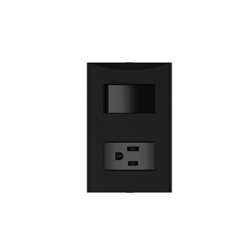 [127032] Switch sencillo con toma 15a eagle 1006-bk negro