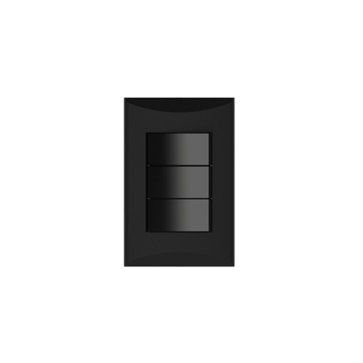 [67669] Switch triple empotrable t&j 8005-ne negro