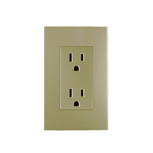 [67685] Tomacorriente doble empotrable t&j 8031-ch ch