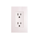 Tomacorriente doble empotrable t&j 8031-w blanco