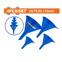 Embudo plastico 4pc wadfow wufs2304 azul
