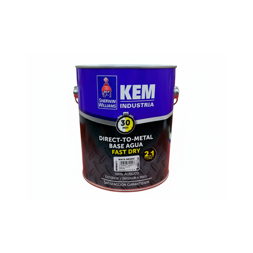 [141742] Kem direct-to-metal base agua 1-galon sherwin williams negro mate