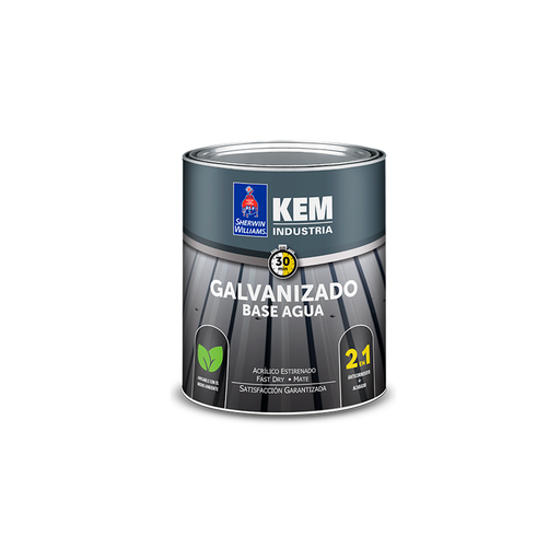 [141754] Kem galvanizado base de agua 1/4-galon sherwin williams blanco mate