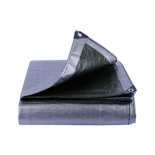 [65084] Tapacarga plastico industrial 18'x20' plateado/negro