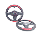 Forro para timon "m" racing acswp013 negro/rojo