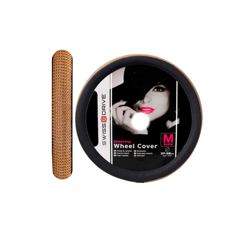 [133651] Forro para timon "m" swiss fvp125g negro/dorado