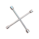 Llave rueda cruz 17x19x21x23mm cubo cromo pulido